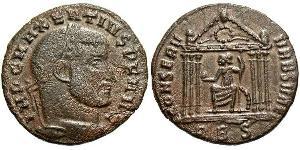 1 Фоллис Западная Римская империя (285-476) Бронза Максенций (278-312)