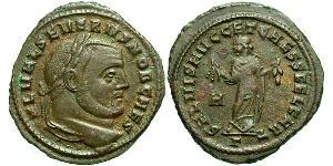 1 Фоллис Западная Римская империя (285-476) Бронза Severus II (?- 307)