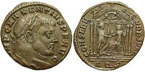 1 Фоллис Западная Римская империя (285-476) Бронза Максенций (278-312)