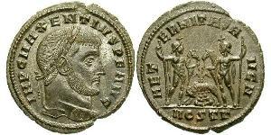 1 Фоллис Западная Римская империя (285-476) Бронза Максенций (278-312)