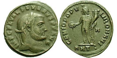 1 Фоллис Западная Римская империя (285-476) Бронза Severus II (?- 307)
