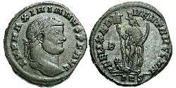 1 Фоллис Римская империя (27BC-395) Бронза Максимиан (250-310)