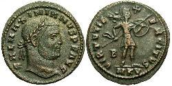 1 Фоллис Римская империя (27BC-395) Бронза Галерий Максимиан (260-311)