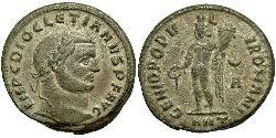 1 Фоллис Римская империя (27BC-395) Бронза Диоклетиан (244-311)