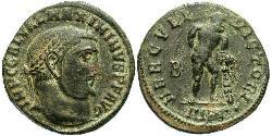 1 Фоллис Римская империя (27BC-395) Бронза Максимин  II (270 - 313)