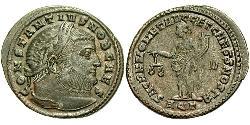 1 Фоллис Римская империя (27BC-395) Бронза Константин I (272 - 337)