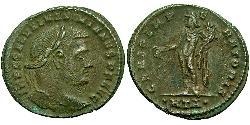 1 Фоллис Римская империя (27BC-395) Бронза Галерий Максимиан (260-311)
