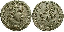 1 Фоллис Римская империя (27BC-395) Бронза Максимин  II (270 - 313)