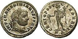 1 Фоллис Римская империя (27BC-395) Бронза Максимиан (250-310)
