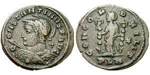 1 Фоллис Римская империя (27BC-395) Бронза Константин I (272 - 337)