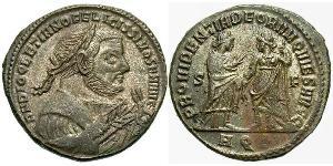 1 Фоллис Римская империя (27BC-395) Бронза Диоклетиан (244-311)
