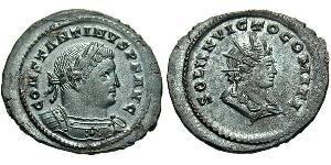 1 Фоллис Римская империя (27BC-395) Бронза Константин I (272 - 337)