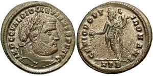 1 Фоллис Римская империя (27BC-395) Бронза Диоклетиан (244-311)