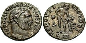 1 Фоллис Римская империя (27BC-395) Бронза Максимин  II (270 - 313)