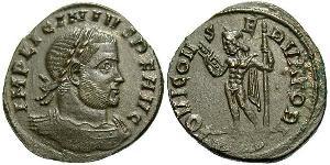 1 Фоллис Римская империя (27BC-395) Бронза Лициний I (265-324)