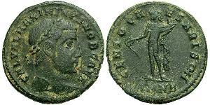 1 Фоллис Римская империя (27BC-395) Бронза Максимин  II (270 - 313)