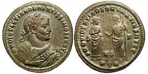 1 Фоллис Римская империя (27BC-395) Бронза Диоклетиан (244-311)