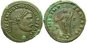 1 Фоллис Римская империя (27BC-395) Бронза Максимин  II (270 - 313)