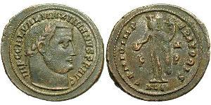 1 Фоллис Римская империя (27BC-395) Бронза Галерий Максимиан (260-311)