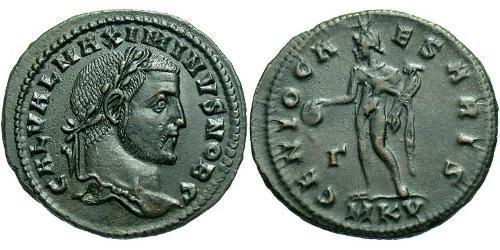 1 Фоллис Римская империя (27BC-395) Бронза Максимин  II (270 - 313)