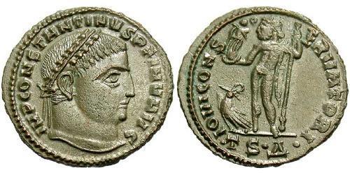 1 Фоллис Римская империя (27BC-395) Бронза Константин I (272 - 337)