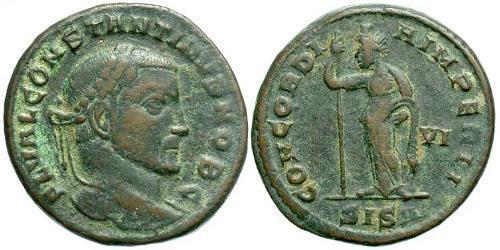 1 Фоллис Римская империя (27BC-395) Бронза Константин I (272 - 337)