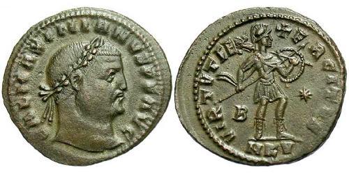 1 Фоллис Римская империя (27BC-395) Бронза Галерий Максимиан (260-311)