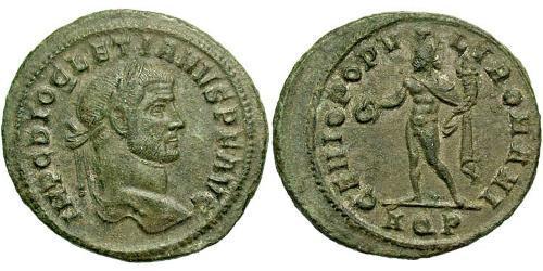 1 Фоллис Римская империя (27BC-395) Бронза Диоклетиан (244-311)