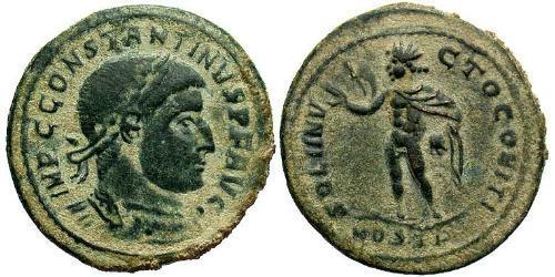 1 Фоллис Римская империя (27BC-395) Бронза Константин I (272 - 337)