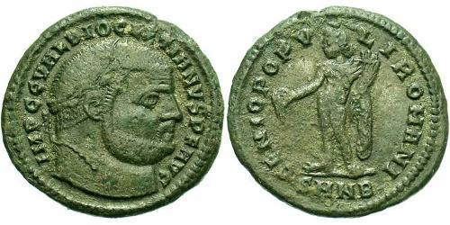 1 Фоллис Римская империя (27BC-395) Бронза Диоклетиан (244-311)