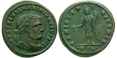 1 Фоллис Римская империя (27BC-395) Бронза Галерий Максимиан (260-311)
