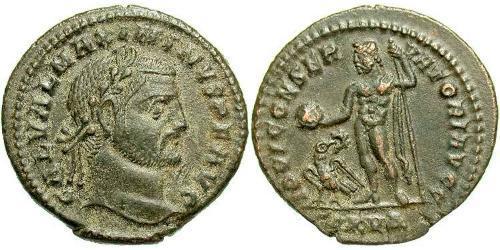 1 Фоллис Римская империя (27BC-395) Бронза Максимин  II (270 - 313)