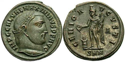 1 Фоллис Римская империя (27BC-395) Бронза Максимин  II (270 - 313)