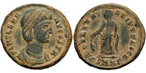 1 Фоллис / 1 AE3 Римская империя (27BC-395) Бронза Елена Августа (250 -330)