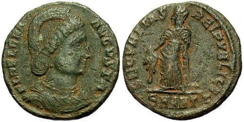 1 Фоллис / 1 AE3 Римская империя (27BC-395) Бронза Елена Августа (250 -330)
