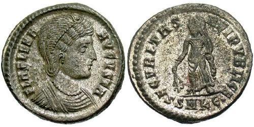 1 Фоллис / 1 AE3 Римская империя (27BC-395) Бронза Елена Августа (250 -330)