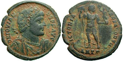 1 Фоллис /  AE1 Римская империя (27BC-395) Бронза Иовиан (331- 364)