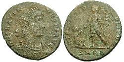 1 Фоллис /  AE2 Западная Римская империя (285-476) Бронза Грациан  (359-383)