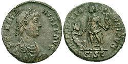 1 Фоллис /  AE2 Западная Римская империя (285-476) Бронза Грациан  (359-383)