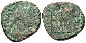 1 Фоллис /  AE4 Западная Римская империя (285-476) Бронза Валентиниан III (419-455)