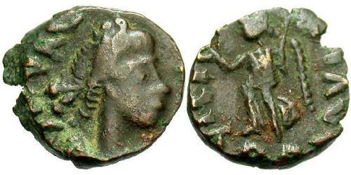 1 Фоллис /  AE4 Западная Римская империя (285-476) Бронза Валентиниан III (419-455)