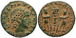 1 Фоллис /  AE4 Римская империя (27BC-395) Бронза Далмаций  (?-337)