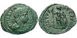 1 Фоллис /  AE4 Римская империя (27BC-395) Бронза Констанций II (317 - 361)