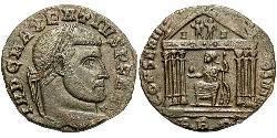 1 Фолліс Західна Римська імперія (285-476) Бронза Максенцій (278-312)