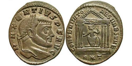 1 Фолліс Західна Римська імперія (285-476) Бронза Максенцій (278-312)