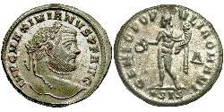 1 Фолліс Римська імперія (27BC-395) Бронза Максиміан (250-310)