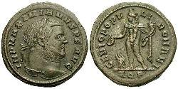 1 Фолліс Римська імперія (27BC-395) Бронза Максиміан (250-310)