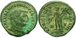 1 Фолліс Римська імперія (27BC-395) Бронза Галерій Максиміан (260-311)
