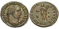 1 Фолліс Римська імперія (27BC-395) Бронза Галерій Максиміан (260-311)