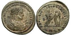 1 Фолліс Римська імперія (27BC-395) Бронза Діоклетіан (244-311)